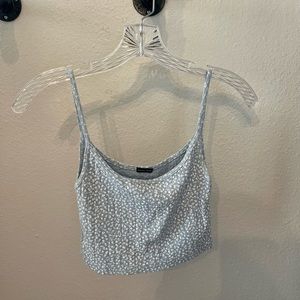 Brandy Melville Crop Top. Size: OS. Color: Blue/White.